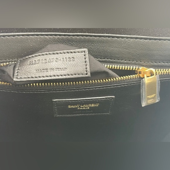 NEW! Saint Laurent YSL Black Chain Envelope Shoulder Bag Purse Authentic - Picture 15 of 15